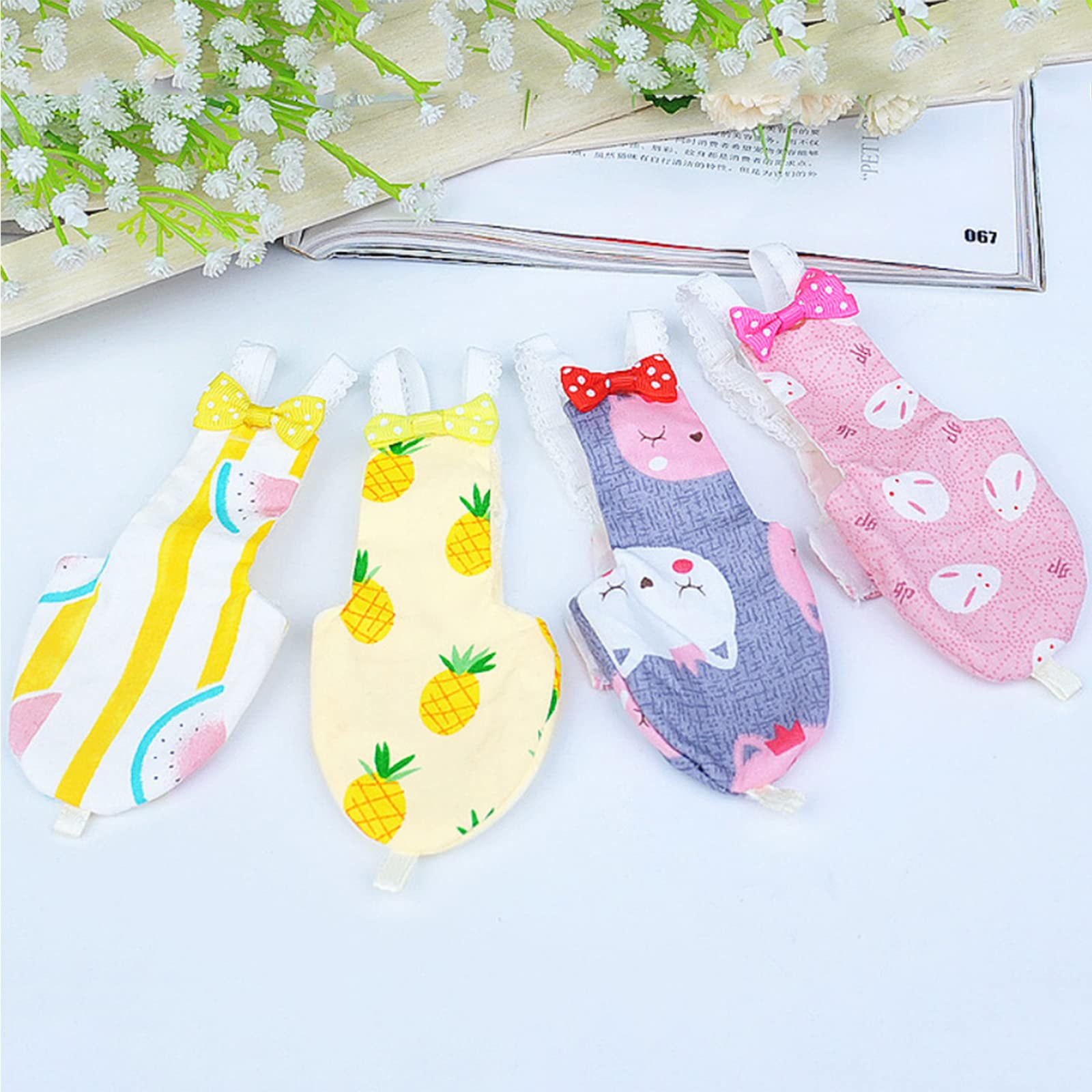 Nongyu Multicolor Bird Parrot Diaper Flight Suit Nappy Clothes For Green Cheek Conure Parakeet Cockatiel For Small Birds 4 S