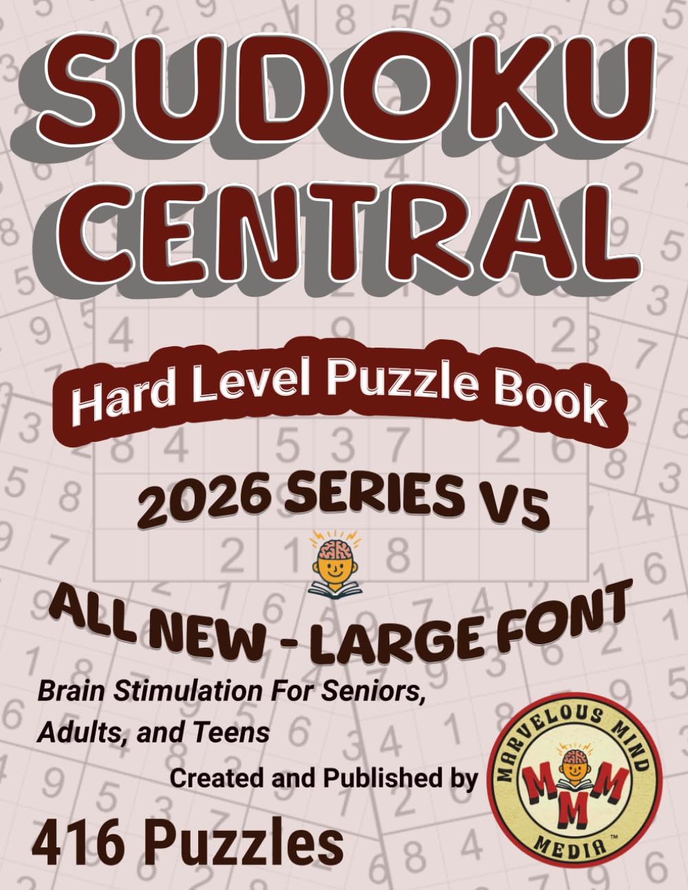 Sudoku Central Hard Level Puzzle Book
