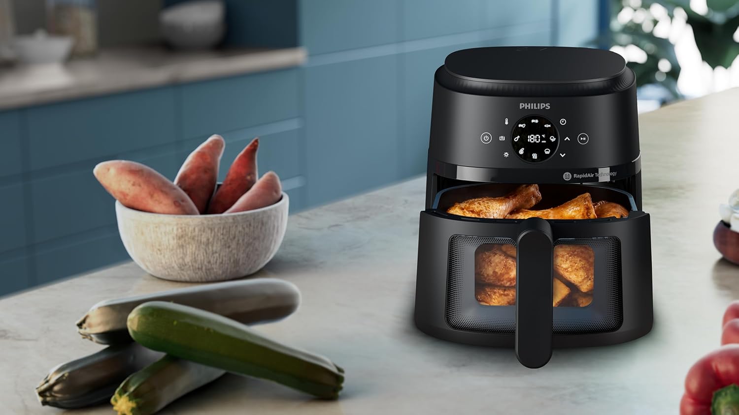 مقلاة هوائية NA220/00 سلسلة 2000 سعة 4.2 ل بقدرة 1500 واط وتقن... - view 3