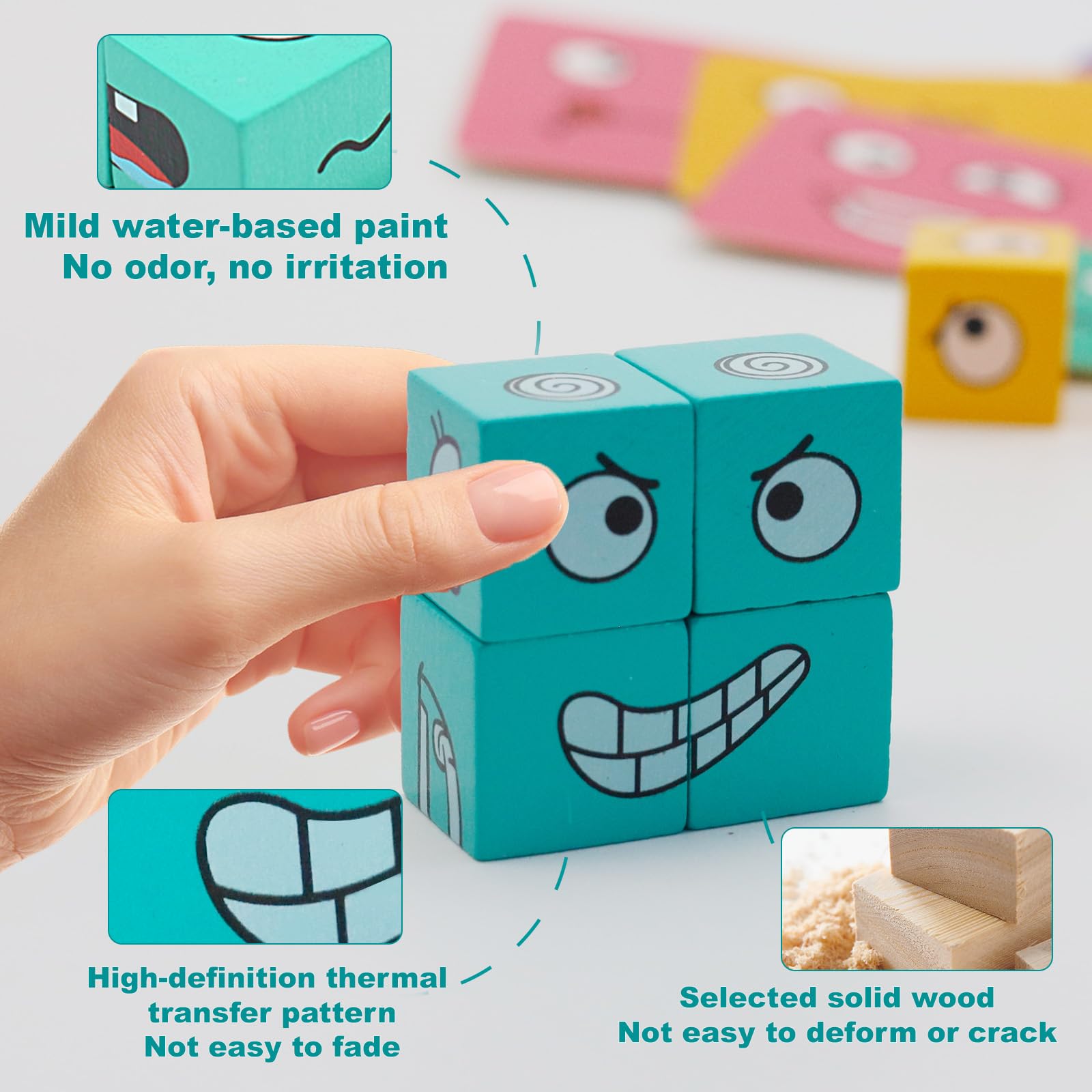 Cubo Magico Facce Emoji - Gioco Educativo Bambini Con Campana - Foto 7