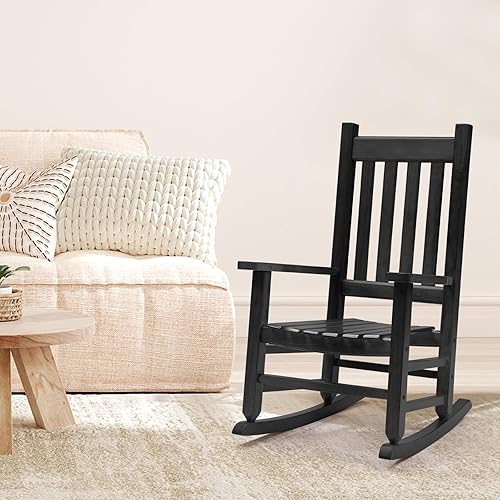 Miniatura 2 de Balancín de madera para niños, perfecto para interiores o exteriores, para todo tipo de clima, para jardín, césped, balcón, patio, uso - adecuado