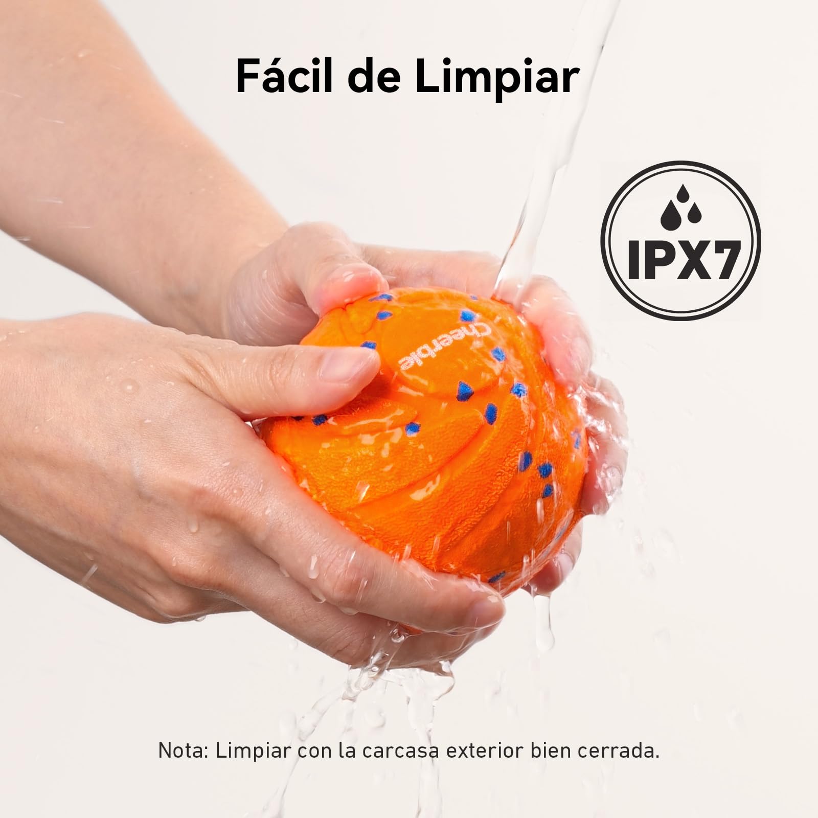 Cheerble Wicked Ball Air - Pelota Interactiva Perro, Automática Juegos para Perros, Juguete Inteligente con 3 Modos Recargable, Regalo de Cumpleaños para Perros Medianos y Grandes - Naranja