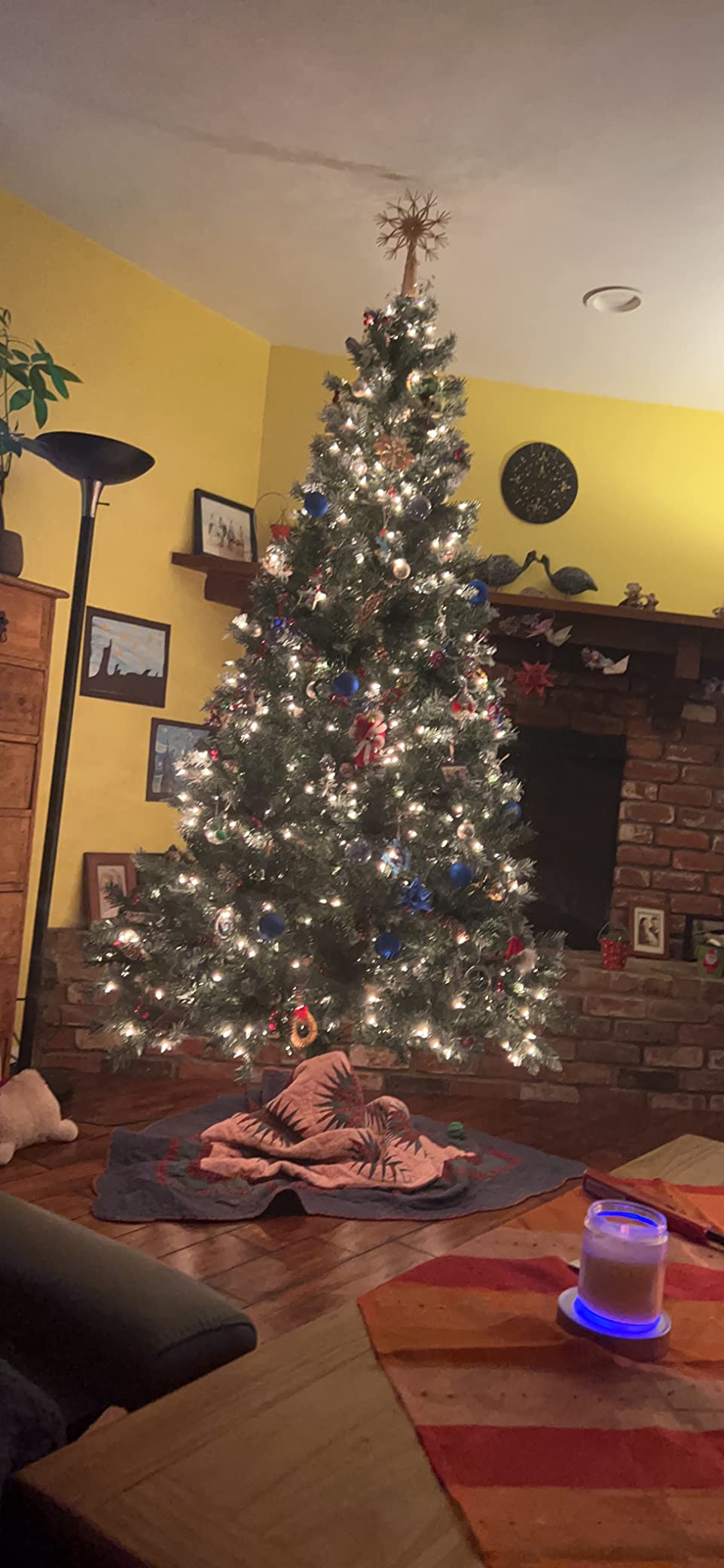 31/mo Finance Naomi Home 7.5ft PreLit Christmas Tree, Realistic