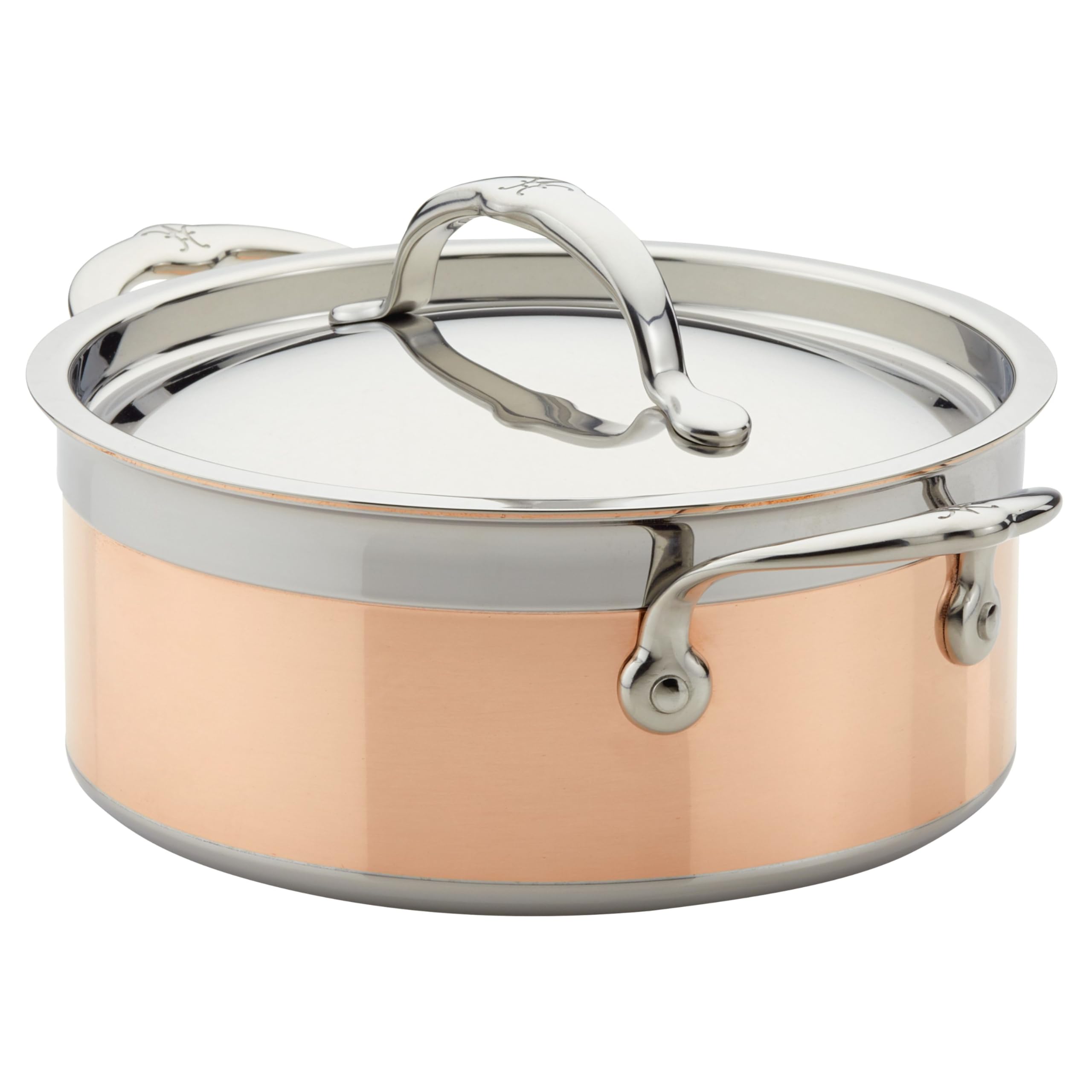 HestanCopperBond Collection - 100% Pure Copper Soup Pot, Induction Cooktop Compatible, 3 Quart