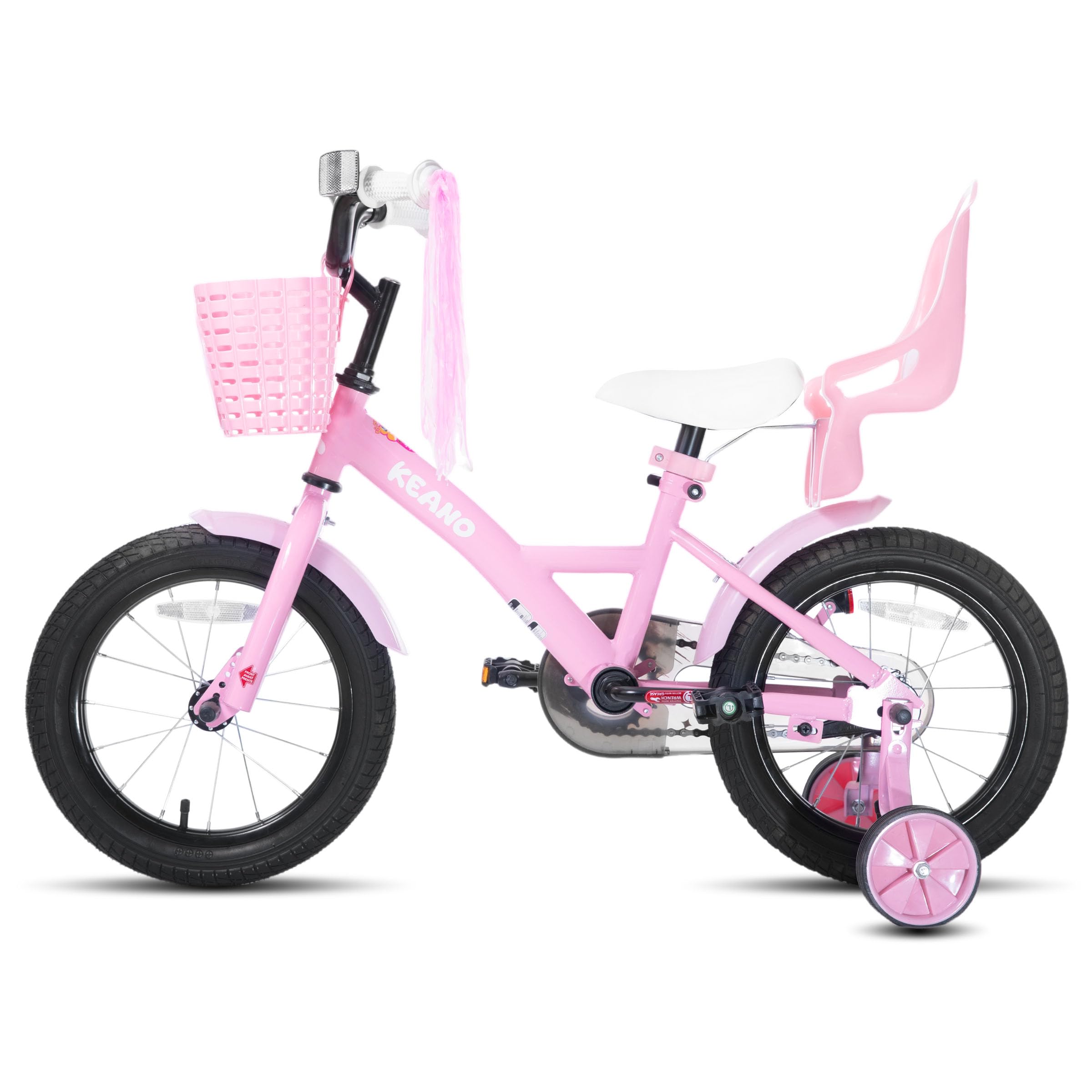 JOYSTAR Bicicleta infantil Zinnia de 14/16/20 pulgadas para niñas de 2 a 11 años, bicicleta para niña con ruedas estabilizadoras, pancarta y serpentinas