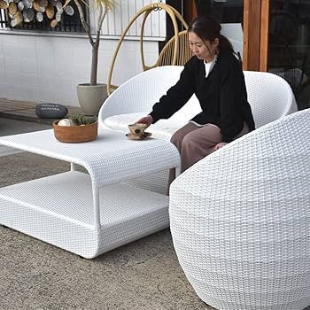 希少♦️ホワイト ラタン♦️高級 エッグチェア♦️リゾート ガーデンチェア♦️送料込 希少♦️ホワイト ラタン♦️高級 エッグチェア♦️リゾート