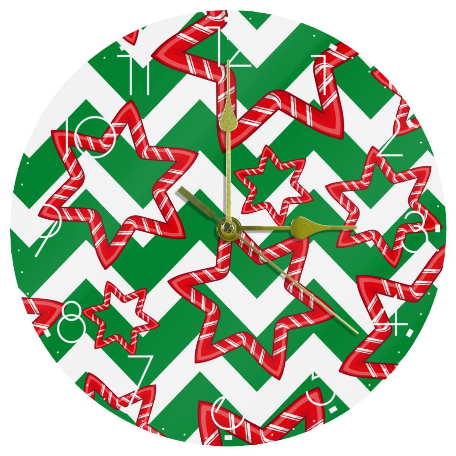 Étoile de Noël horloge murale ronde et festive, l'idée cadeau idéale pour la maison