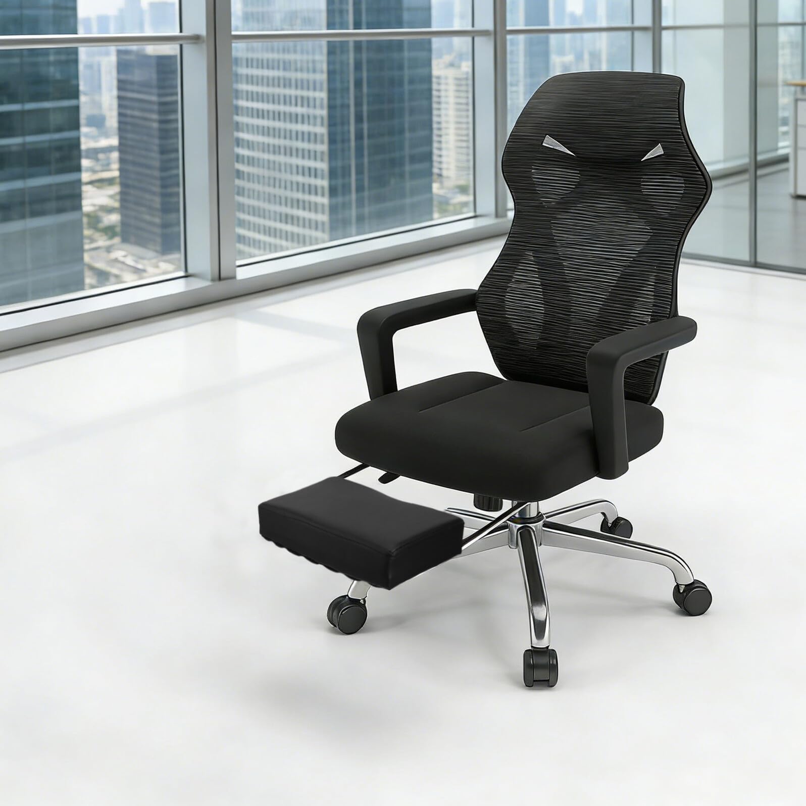 Poggiapiedi per Sedia da Ufficio Staccabile 33x19x6 Cm Cuscino Antiscivolo e Supporto Ergonomico per Gambe Affaticate per Ufficio e Smart Working