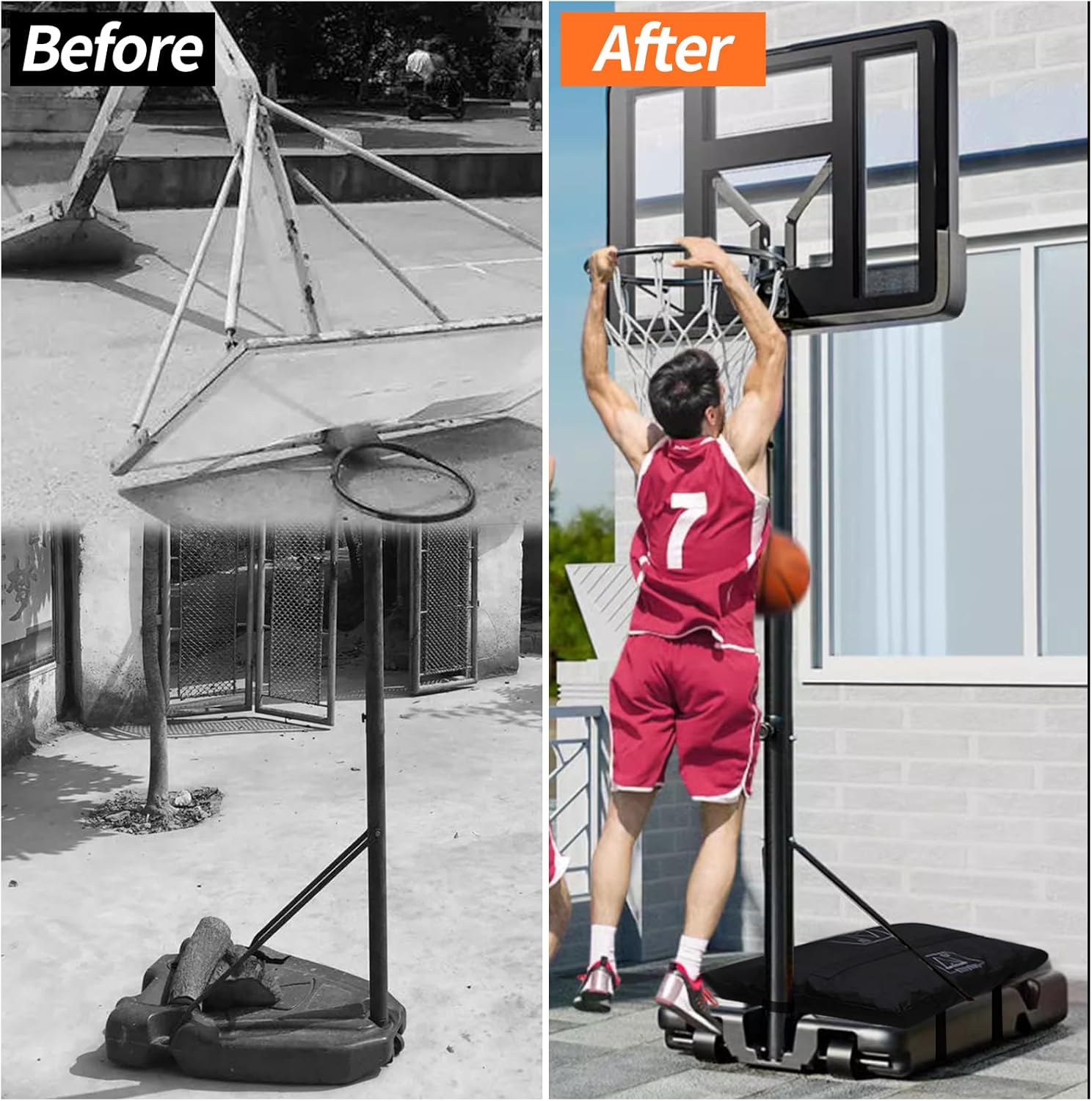 Basketball Hoop Base Weight Bag, Heavy-Duty Weighted Anchor, Made of 1860d Oxford Fabric, Suitable for Various Portable Hoops