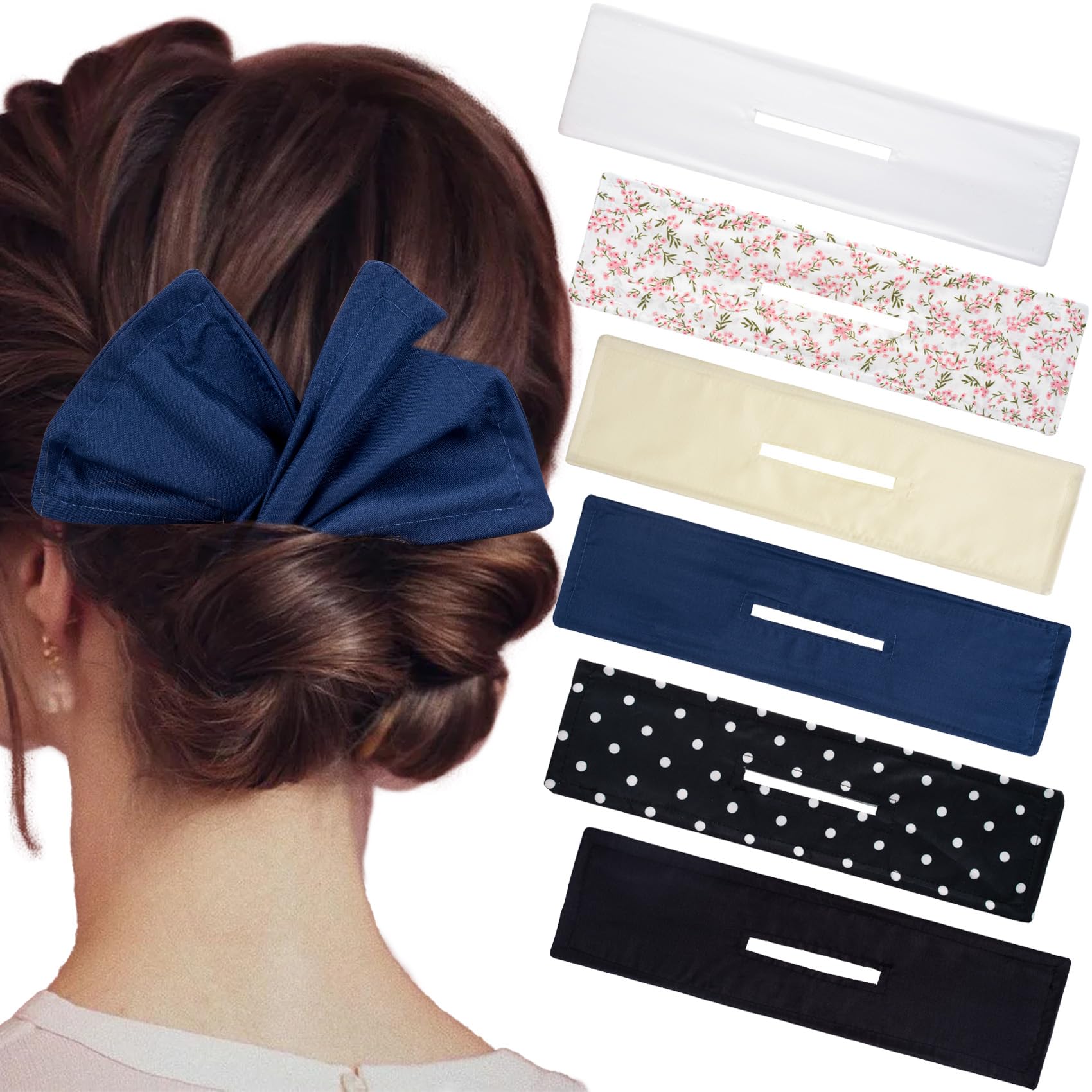 6pcs Deft Hair Bun Makers, 6 Colors Women French Hair Donut Twister
