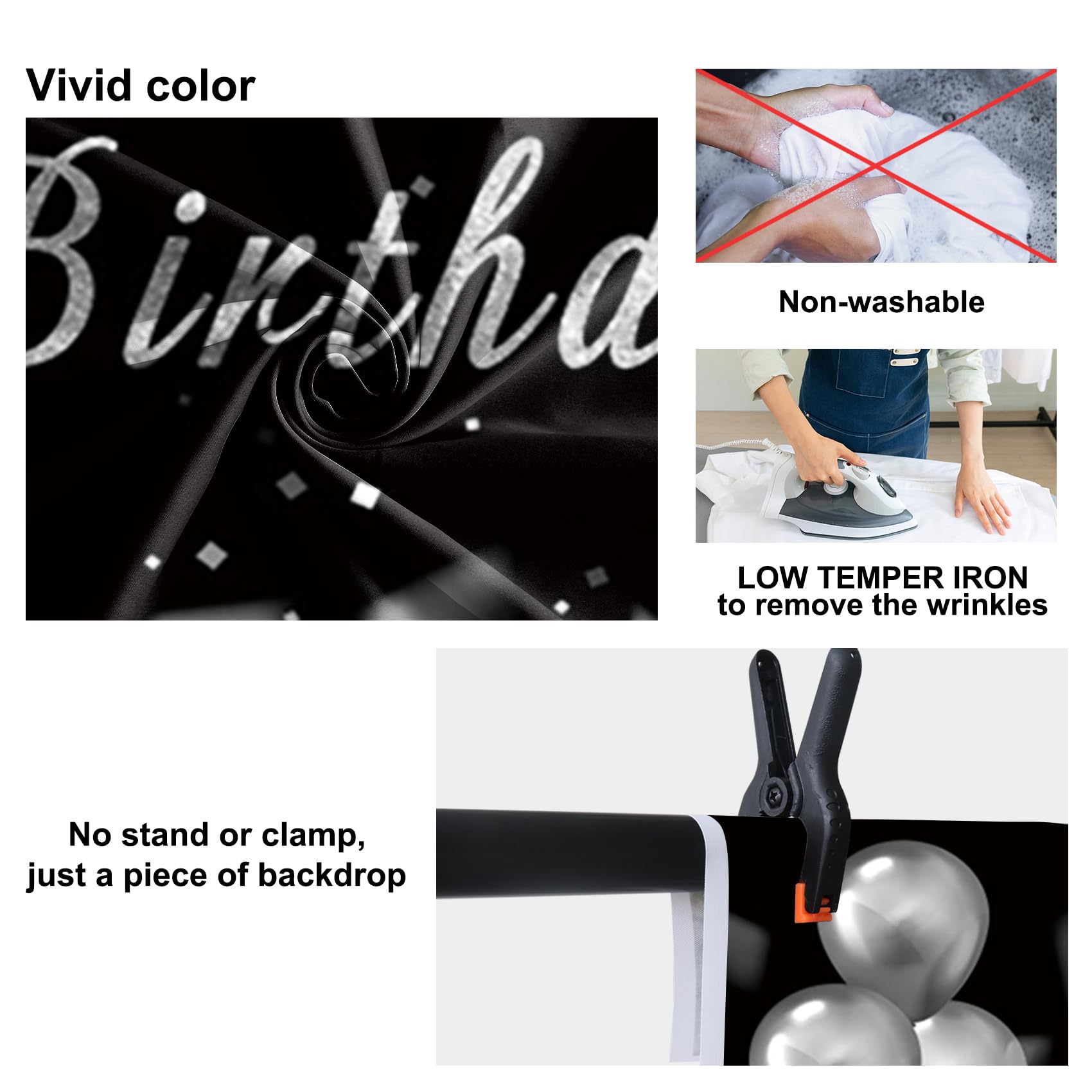 Laeacco 5x3ft Happy Birthday Vinyl Photography Background