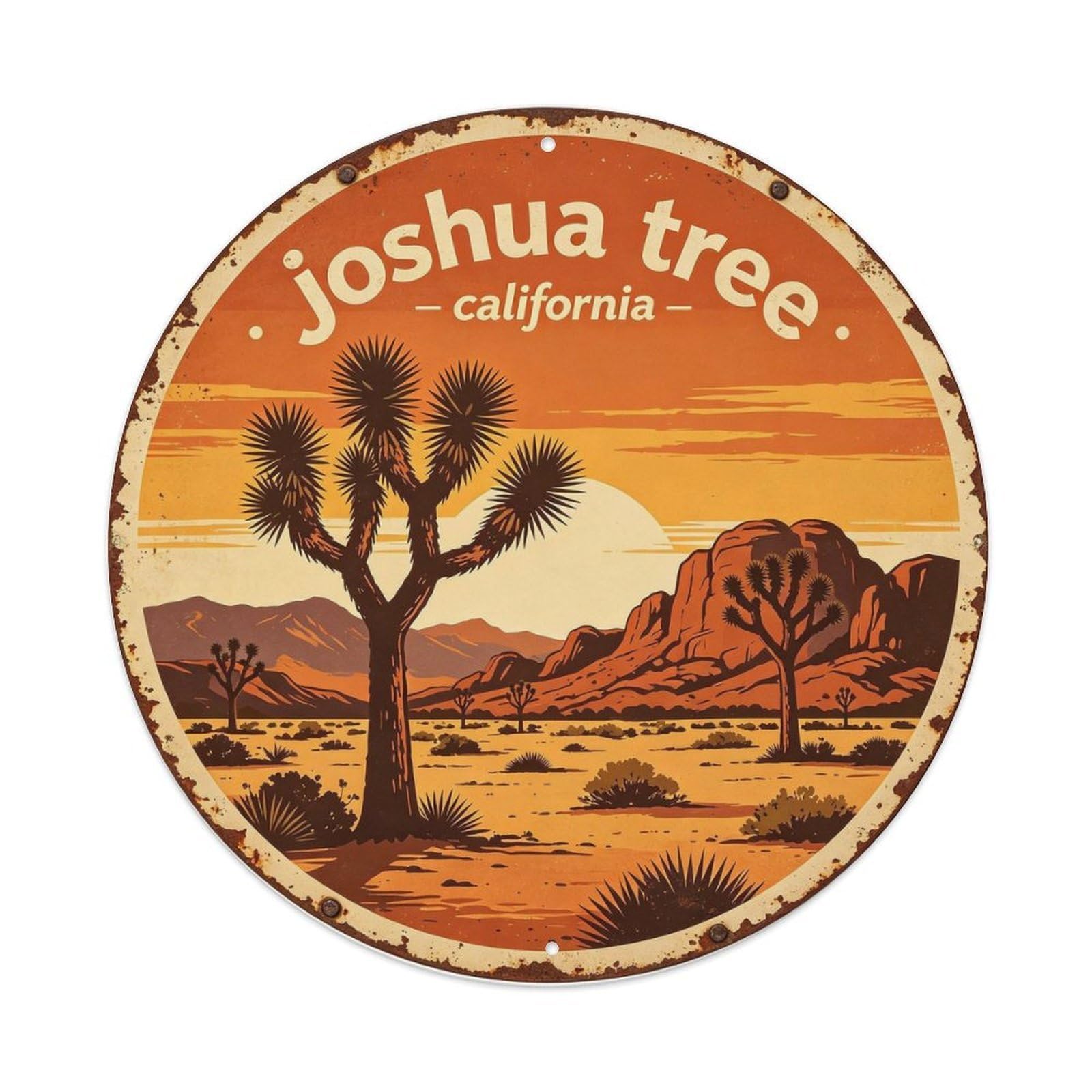 Joshua_tree_vintage_ Metal Tin Sign Plaque