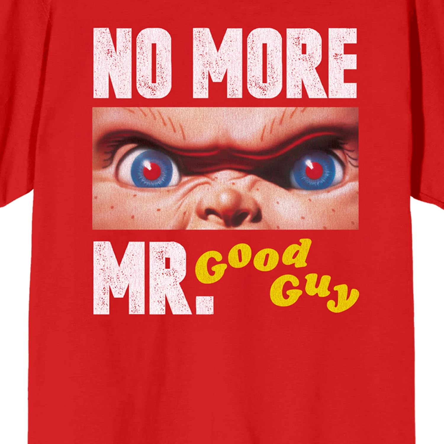 Chucky No More Mr. Good Guy Crew Neck Short Sleeve Red Women's T-Shirt