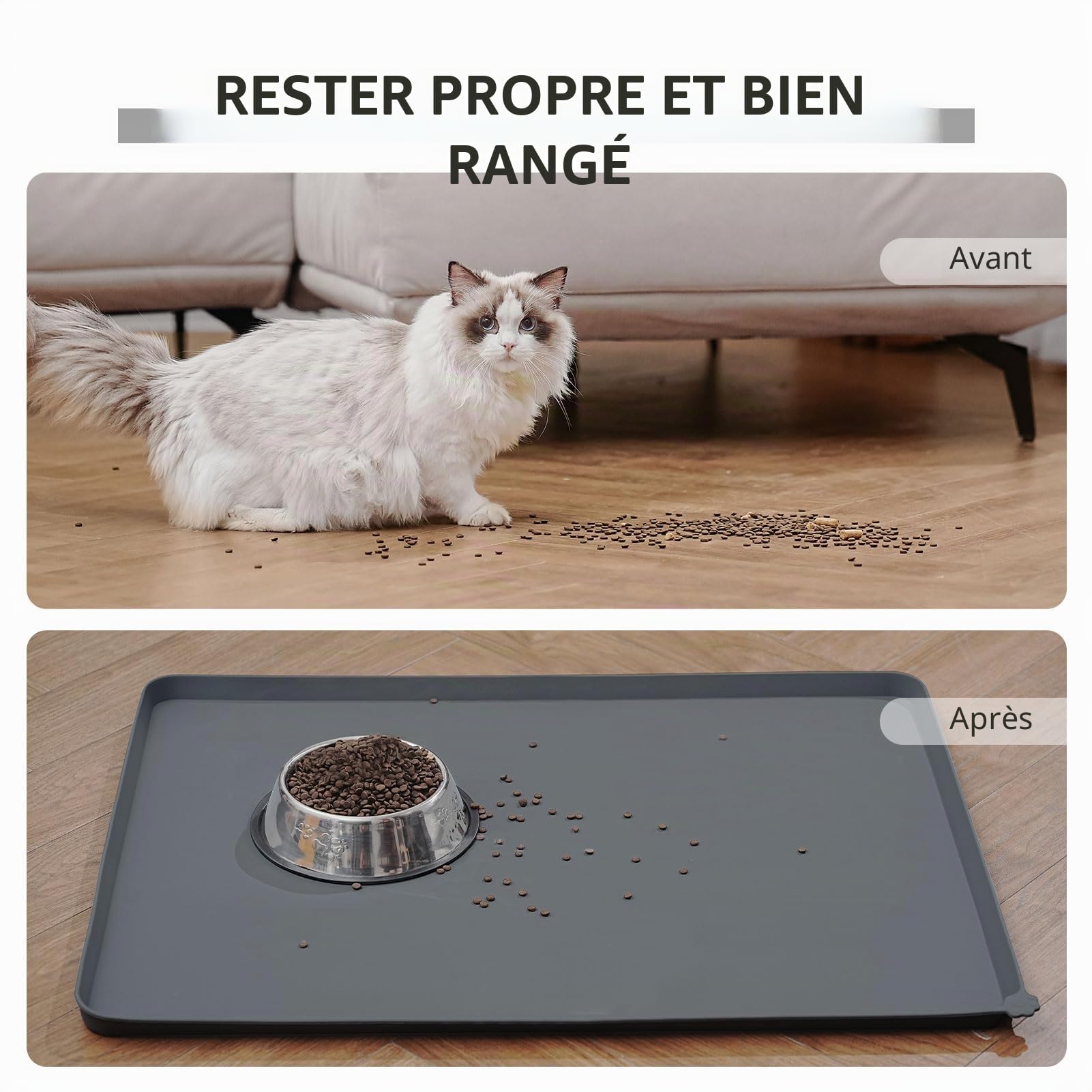 Tapis de Bol en Silicone antiadhésif Reopet pour Chats et Chiens - Imperméable