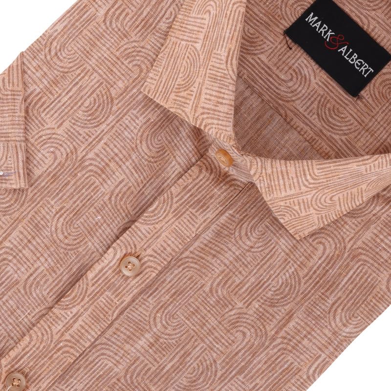 Image of Men's Half Sleeve Linen Shirt