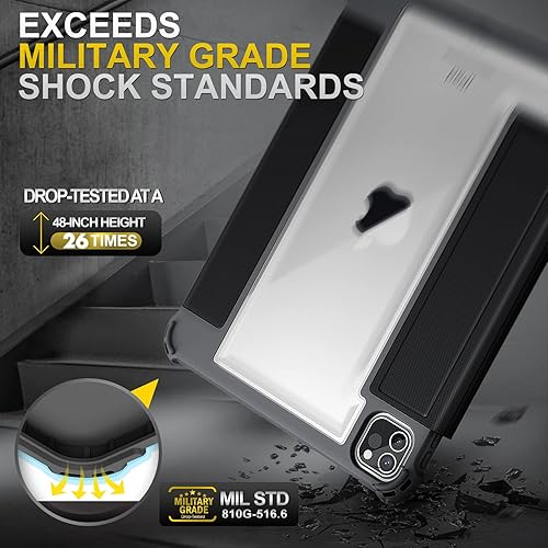 Miniatura 3 de Fintie Funda híbrida resistente para iPad Pro de 11 pulgadas (4 y 3 generación) 20222021, funda protectora transparente resistente a prueba de