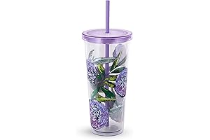 Vera Bradley Travel Tumbler: Hydrate in Style with Insulated Lavender Meadow Design