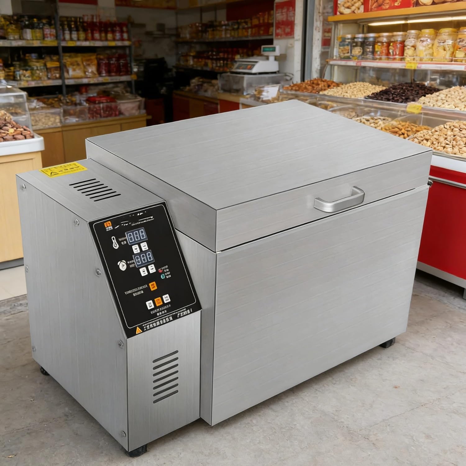 Machine Automatique de torréfacteur de café 2200W Roasting Commercial d'écrou de Haricots en Acier Inoxydable avec Thermostat et minuterie pour l'utilisation d'entreprise à Domicile