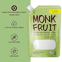 Vista 3 de ONETANG Classic Monk Fruit Sweetener with Erythritol- White Sugar Substitute, Zero Calorie, Keto Diet Friendly, Zero Net Carbs, Zero Glycemic