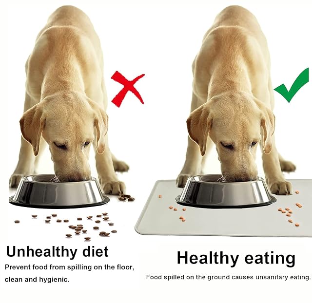 Foto 3 de 5 de Emwel Tapete de Comida para Perros, tapete de Silicona para Cuenco de Perro