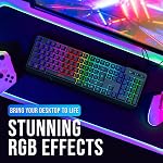 KLIM Chroma Clavier de jeu filé USB - neuf - Durable Ergonomic Waterproof Silent Backlit - Idéal pour les jeux et le bureau - Teclado Gamer - 2 ms Temps de réponse - PC Ordinateur portable Mac PS4 PS5 - noir