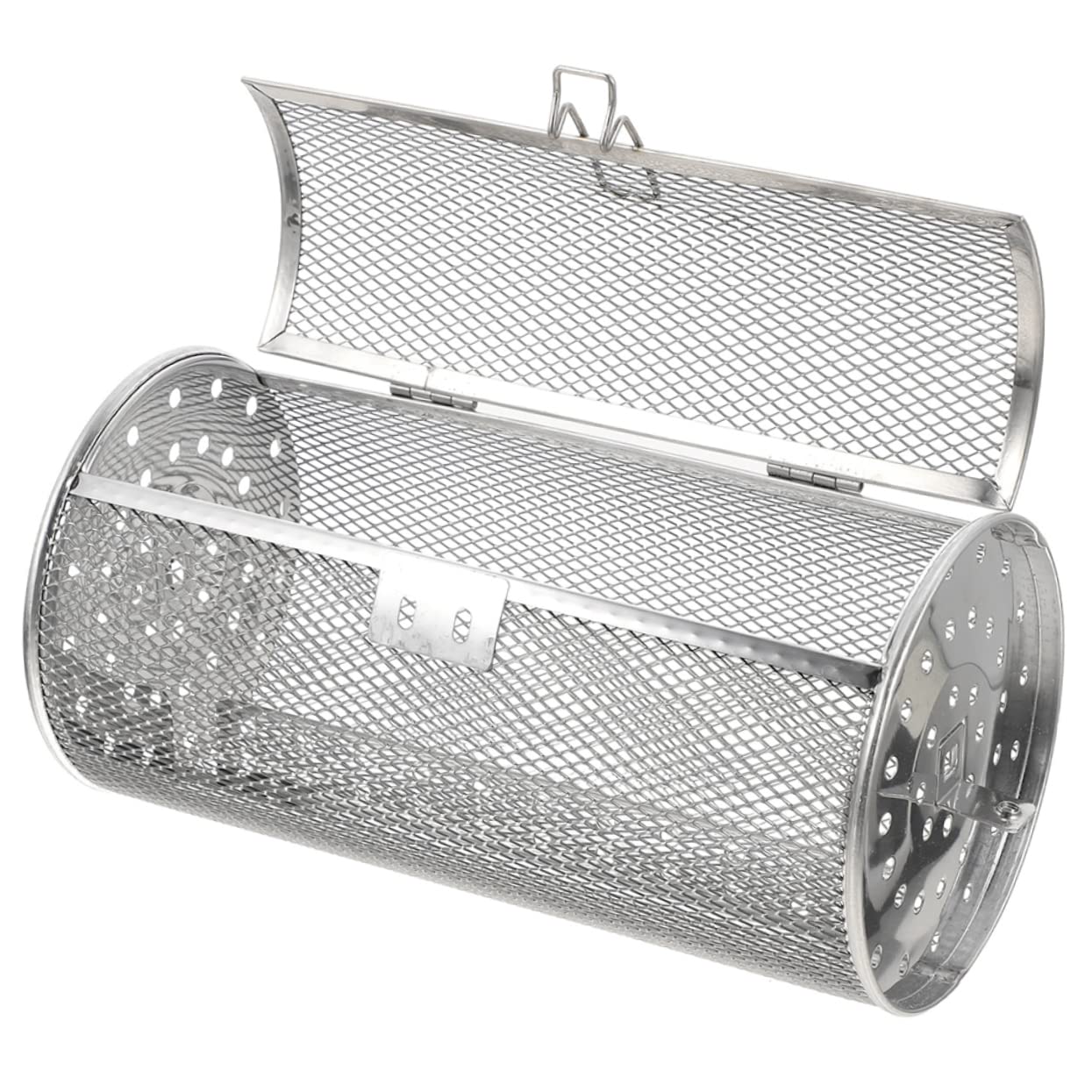 POPETPOP Stainless Steel Rotisserie Chicken Basket Rotating Grill Roaster Drum for Even Heating Versatile Baking Supplies for Nuts Meat More Compatible with Air Fryers and Ovens