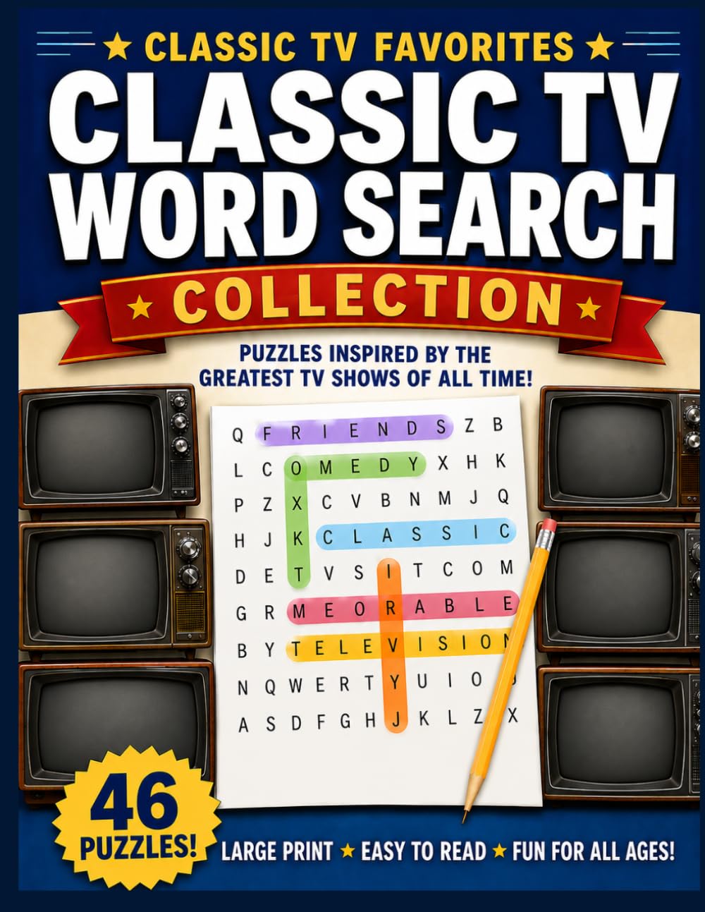 Classic TV Word Search Collection: A great book of word search puzzles inspired by the greatest tv shows of all time