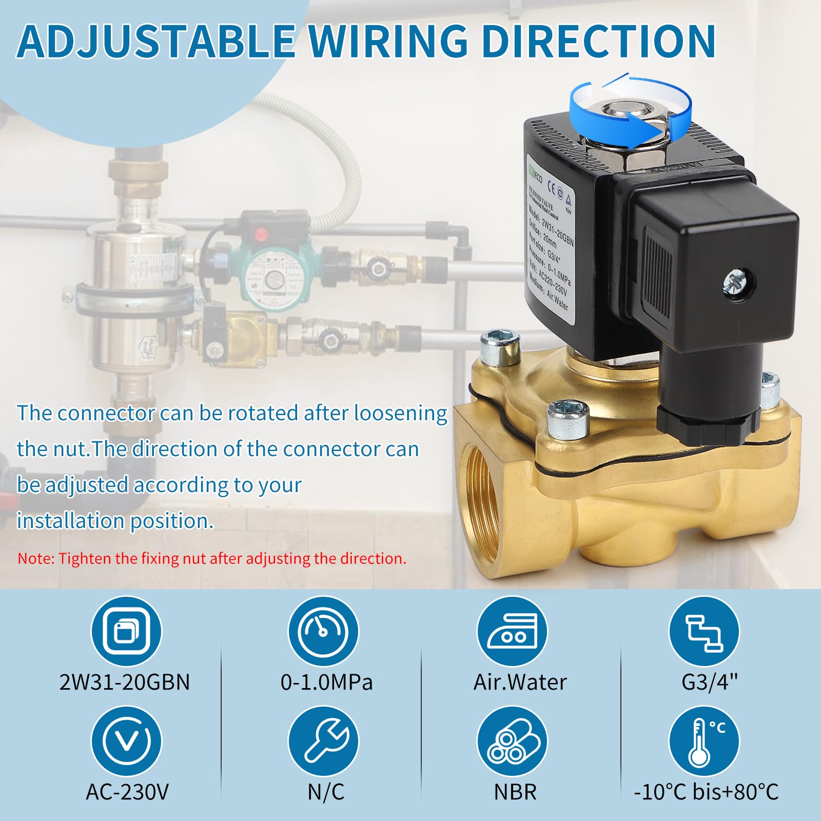 ELETTROVALVOLA A MEMBRANA TIPO A TRAZIONE DIRITTA ARIA GAS VALVOLA ELETTROMAGNETICA ACQUA OLIO GAS OTTONE G1-1/2IN 2W41-40GBN (DC12V) | Leroy Merlin