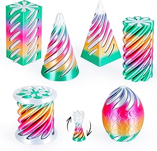 Sponsored You’re seeing this ad based on the product’s relevance to your search query.Learn more about this advertisement dikale 6 Packs Spiral Fidget Cones 3D Printed Toy Set, Flexible Pyramid Passthrough for Stress Relief, Children Adults Desk Toy, Candy Gradient Rainbow & White
