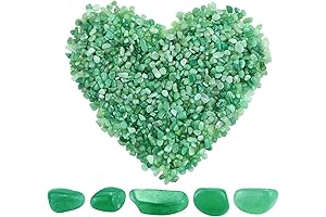 2lb/950g Natural Green Aventurine Tumbled Chips Green Aquarium Gravel for Jewelry, Garden, Plant Decoration