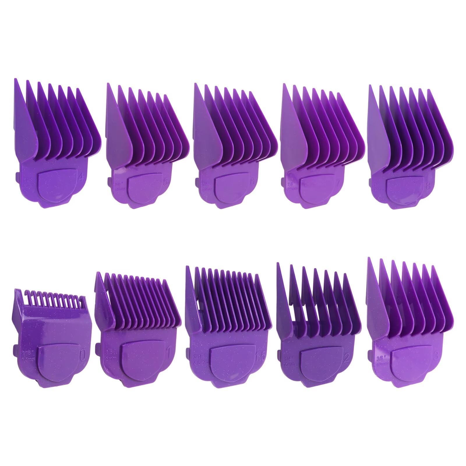 GruDawu New 10 Pack Magnetic Clipper Guards Guide Comb Set Replacement Fits for Clippers RCAC, RS-1, US-1, 12470/73010/ 73060/73070 Series, Lengths 1/16