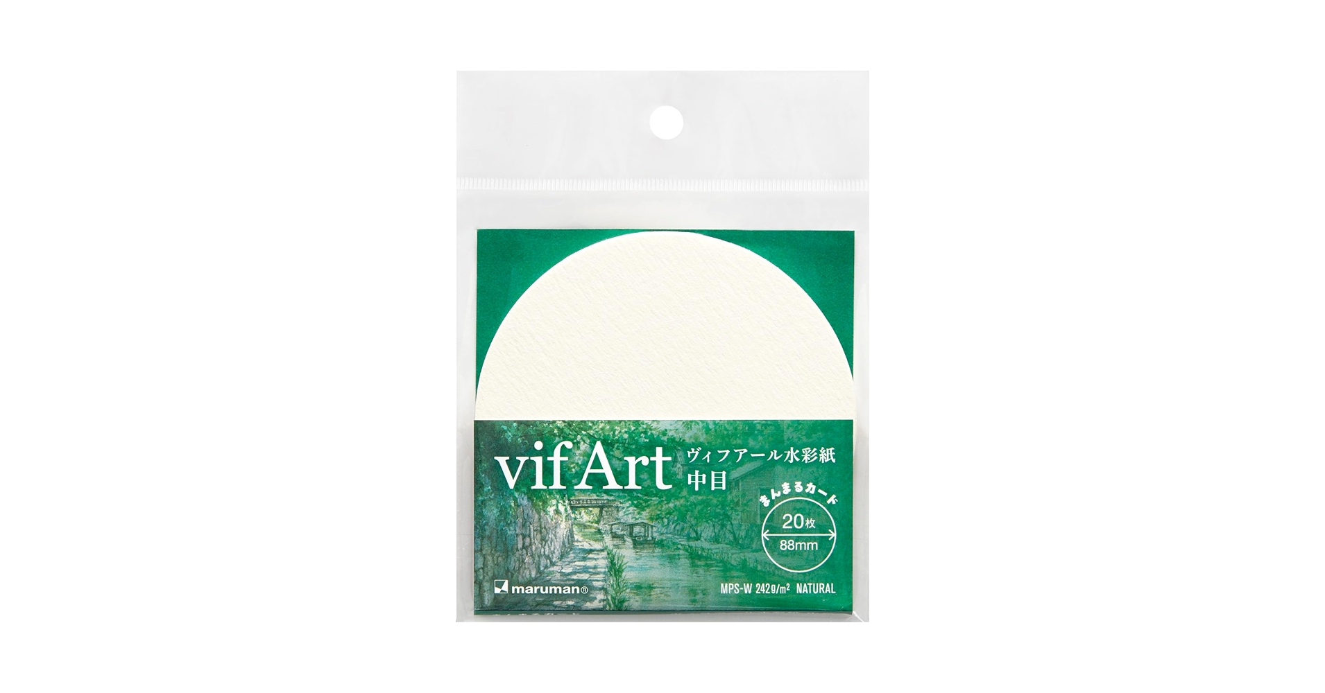 Amazon.co.jp: マルマン カード 円形 コースター ヴィフアール 水彩紙
