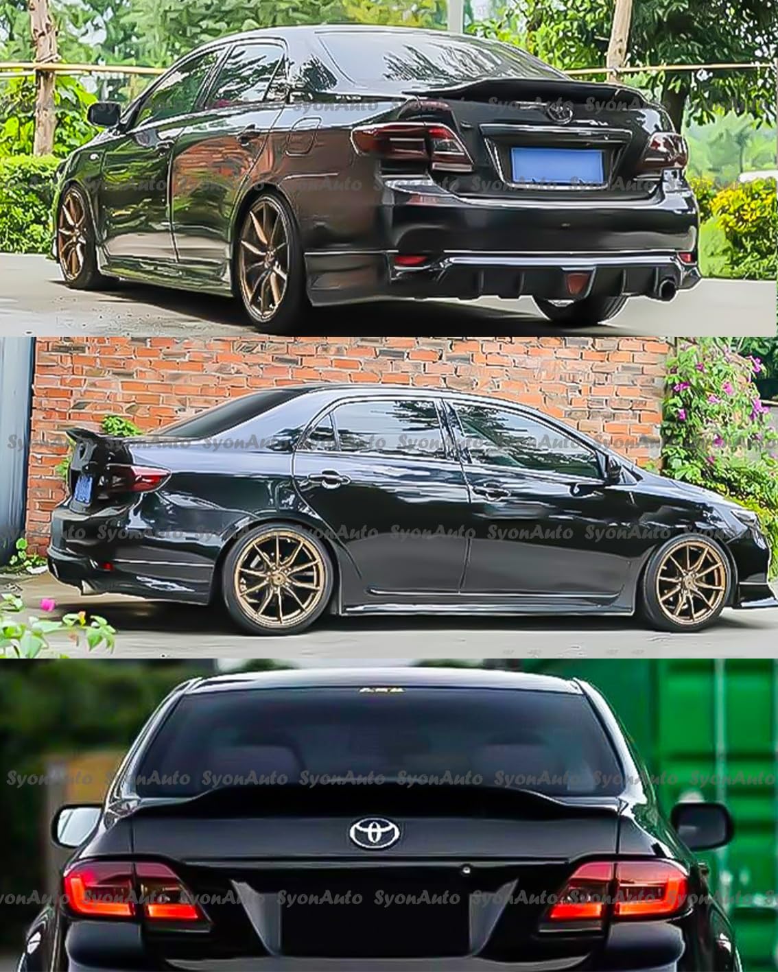 for 2009-2013 Toyota Corolla RS Style Glossy Black HIGH Kick Trunk Spoiler Wing