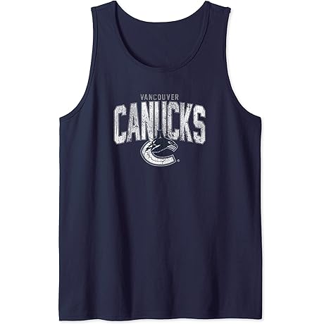 Vintage Vancouver Canucks Distressed Style Print Tank Top
