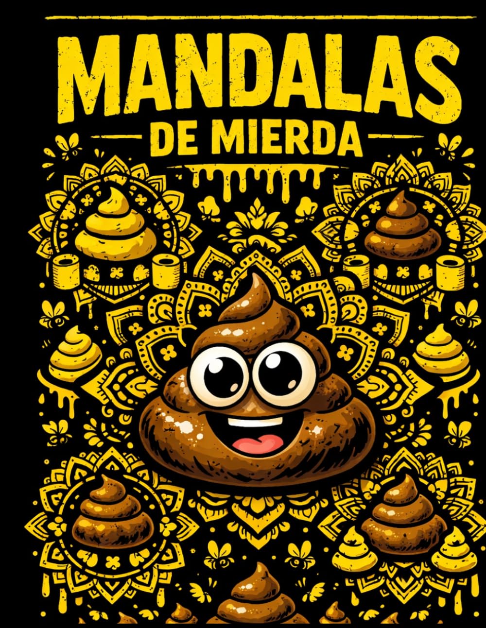 Mandalas de Mierda: Libro de Colorear para Adultos con Mandalas de Cacas Divertidas: 50 Páginas para Relajarse, Aliviar el Estrés y Mandar Todo a la Mierda (Humor Negro y Sarcasmo)