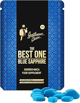 Gentleman's Choice™ Blue Sapphire | 10 Tablets | Fast Effect Male Performance Enhancing 100% Herbal Food Supplement | Fast Acting | Ginseng | Energy and Stamina Support | Made in UK