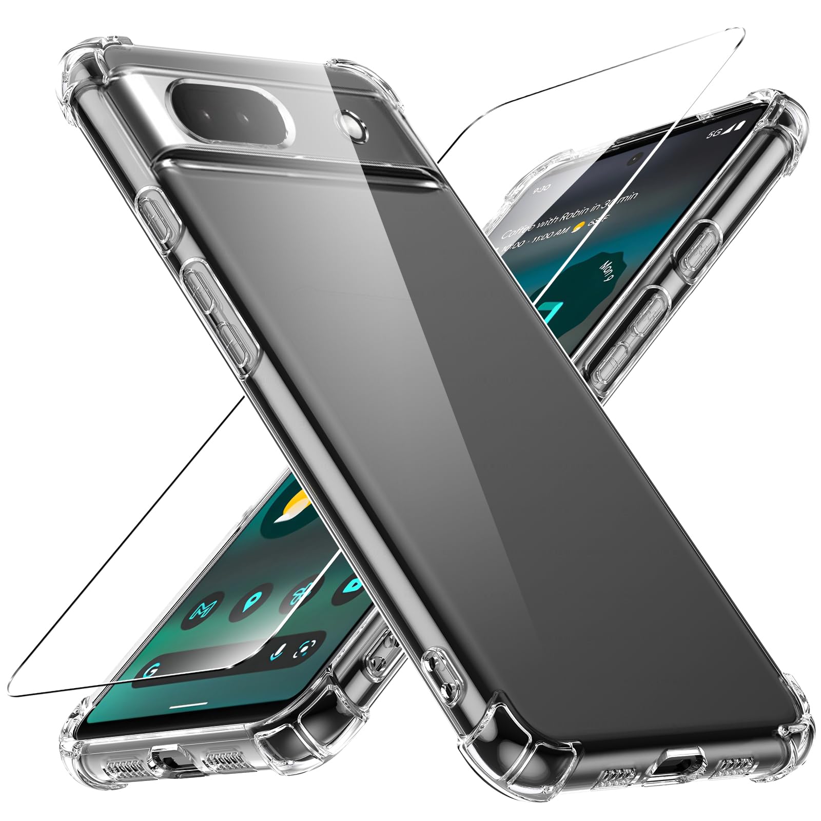 Coque Google Pixel 6A protection écran intégrale silicone TPU transparent antichoc