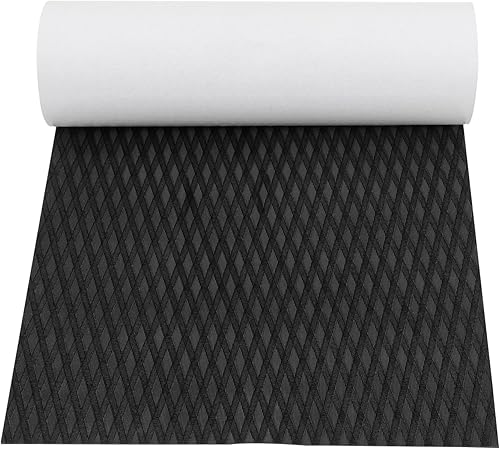 SABUIDDS Suelo de lancha de espuma EVA de 90.5 x 21.6 pulgadas - 0.236 in autoadhesivo antideslizante para lanchas de pontón, veleros, botes a