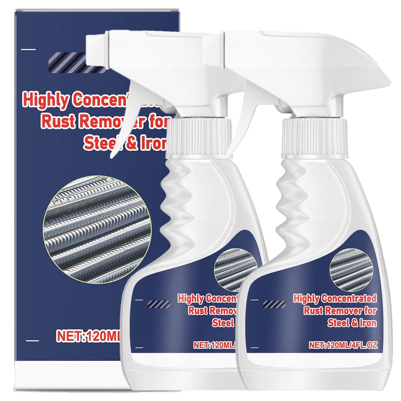 2Pcs Heavy-Duty Metal Rust Remover,2026 New Upgrade Highly Concentrated Rust Remover,Anti-Rust Converter Spray,Highly Effective Powerful Metal Rust Remover for Metal Stainless Steel