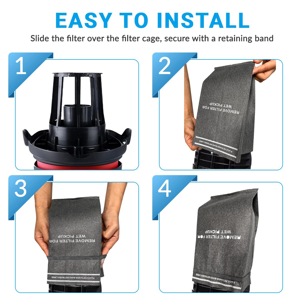 chipp さま　Order item 8 Pack Wet Dry Filter Bags Compatible with Work-shop