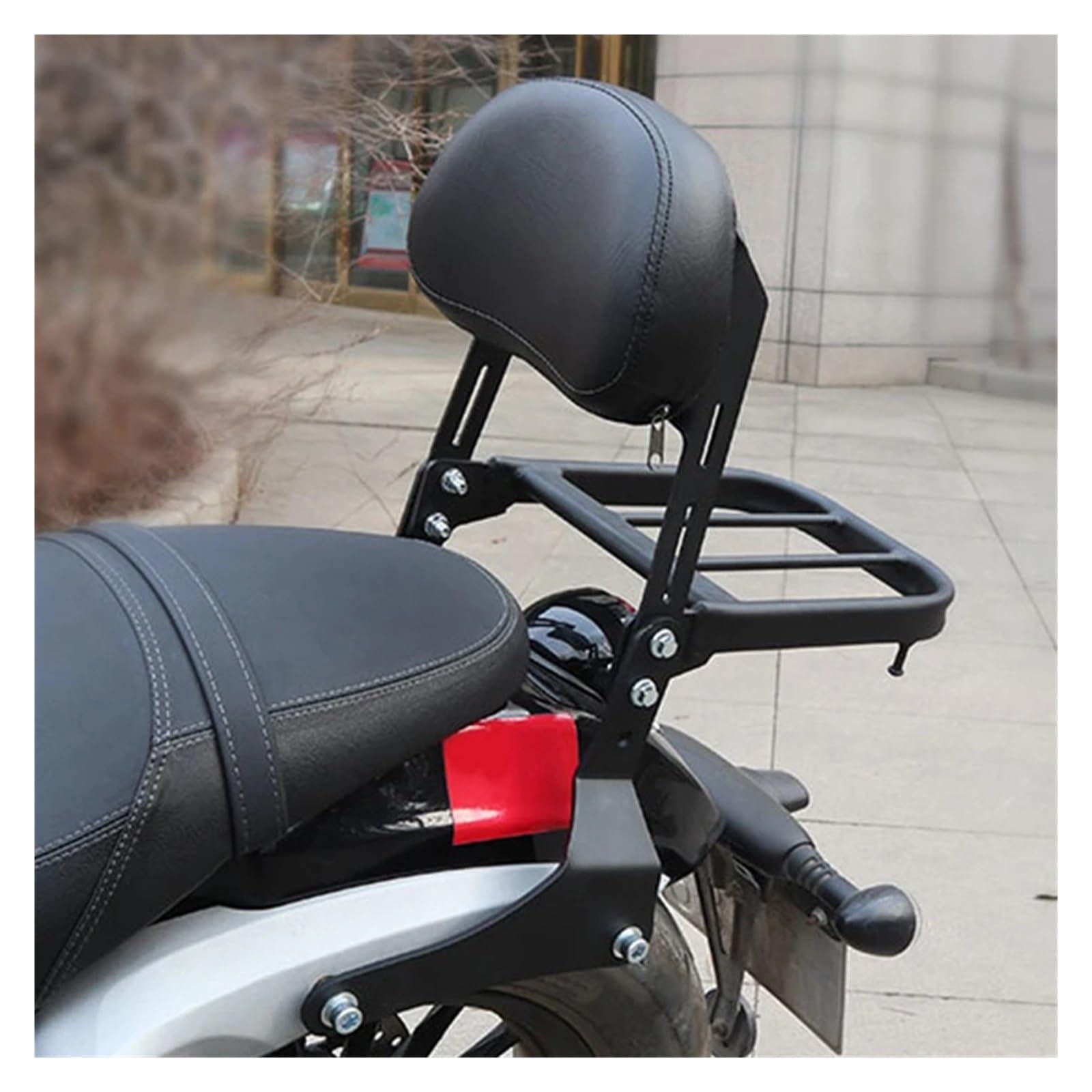 Schienale verticale Sissy Bar Misura Per KEEWAY V302C V302 C Accessori Moto Sedile Passeggero Schienale Posteriore Telaio Kit Di Montaggio Adatto Per Keeway V 302(A-Black)