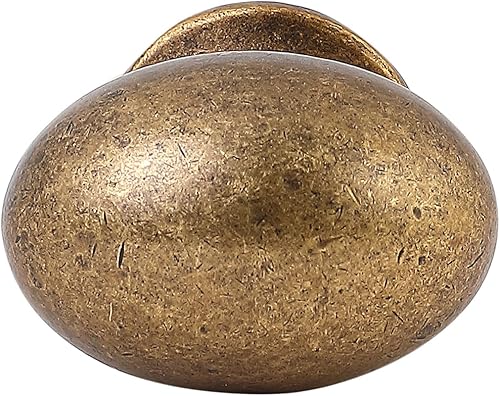 Miniatura 7 de HARPOON Cabinet Hardware - Perilla redonda de hongo de 1-25 pulgadas de diámetro, 1.4 pulgadas, 1.417 in, paquete de 10 unidades, latón envejecido,