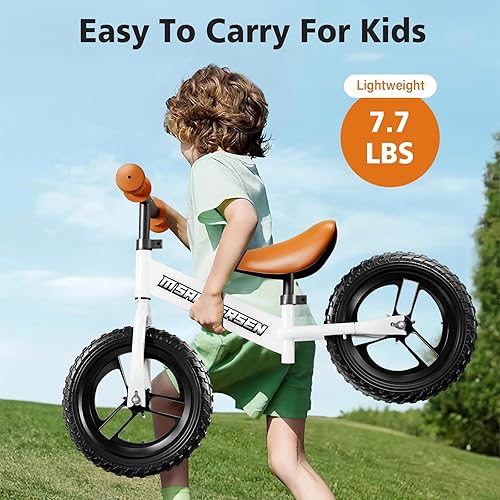 Miniatura 6 de Colorful Lighting - Bicicleta de equilibrio para niños de 2 a 3 años, bicicleta de equilibrio para edades de 24 meses a 5 años, bicicleta de