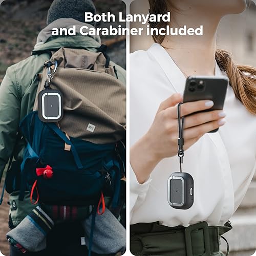 Miniatura 6 de Funda protectora de TPU Airpods Pro 2 con correa de mano y mosquetón para Airpods Pro 2 LED frontal visible compatible con carga inalámbrica para