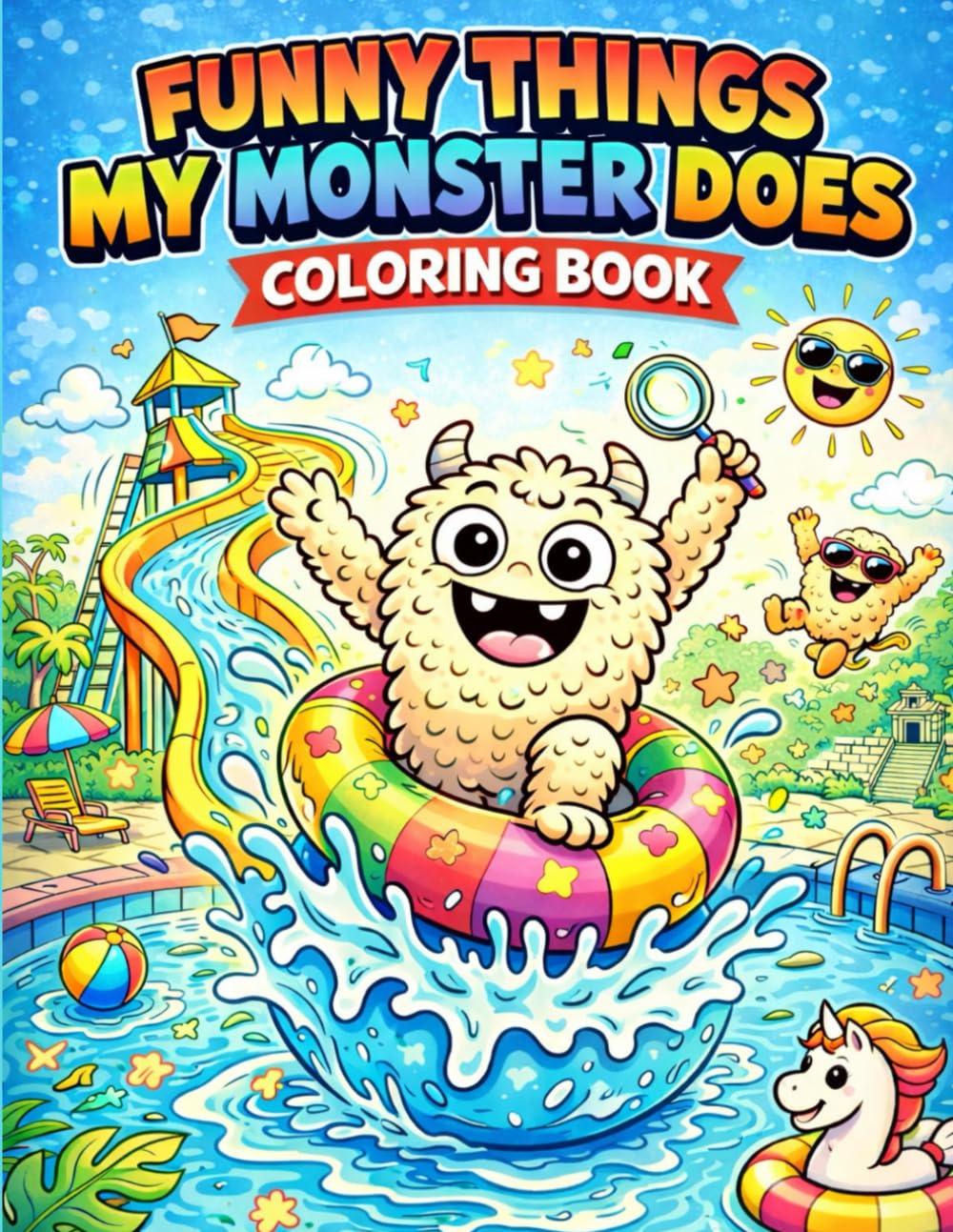 Funny Things My Monster Does Coloring Book: Cute and Silly Monster Coloring Book for Kids Ages 3-8 Funny, Easy and Adorable Activity Book for ... (Cute & Funny Monsters Coloring Book)