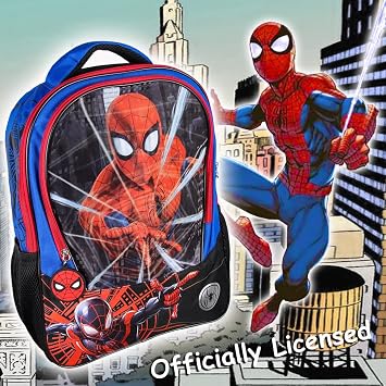 Marvel Spiderman and Miles Morales Light-Up Web Slinger 16 حقيبة سفر على ظهره