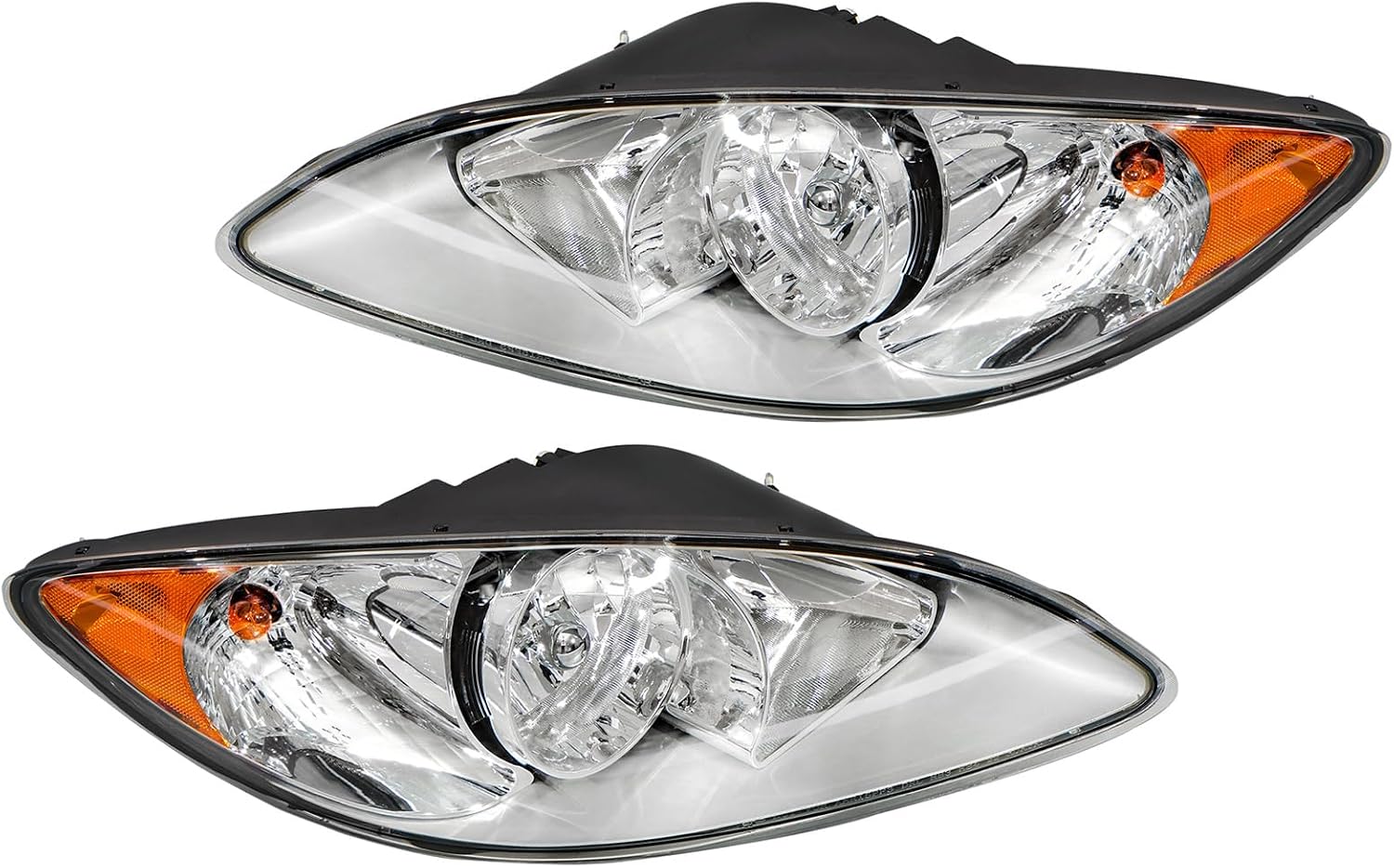 2008-2016 Truck Chrome Headlights L R International ProStar Replacement for 3596016C93 3596015C93