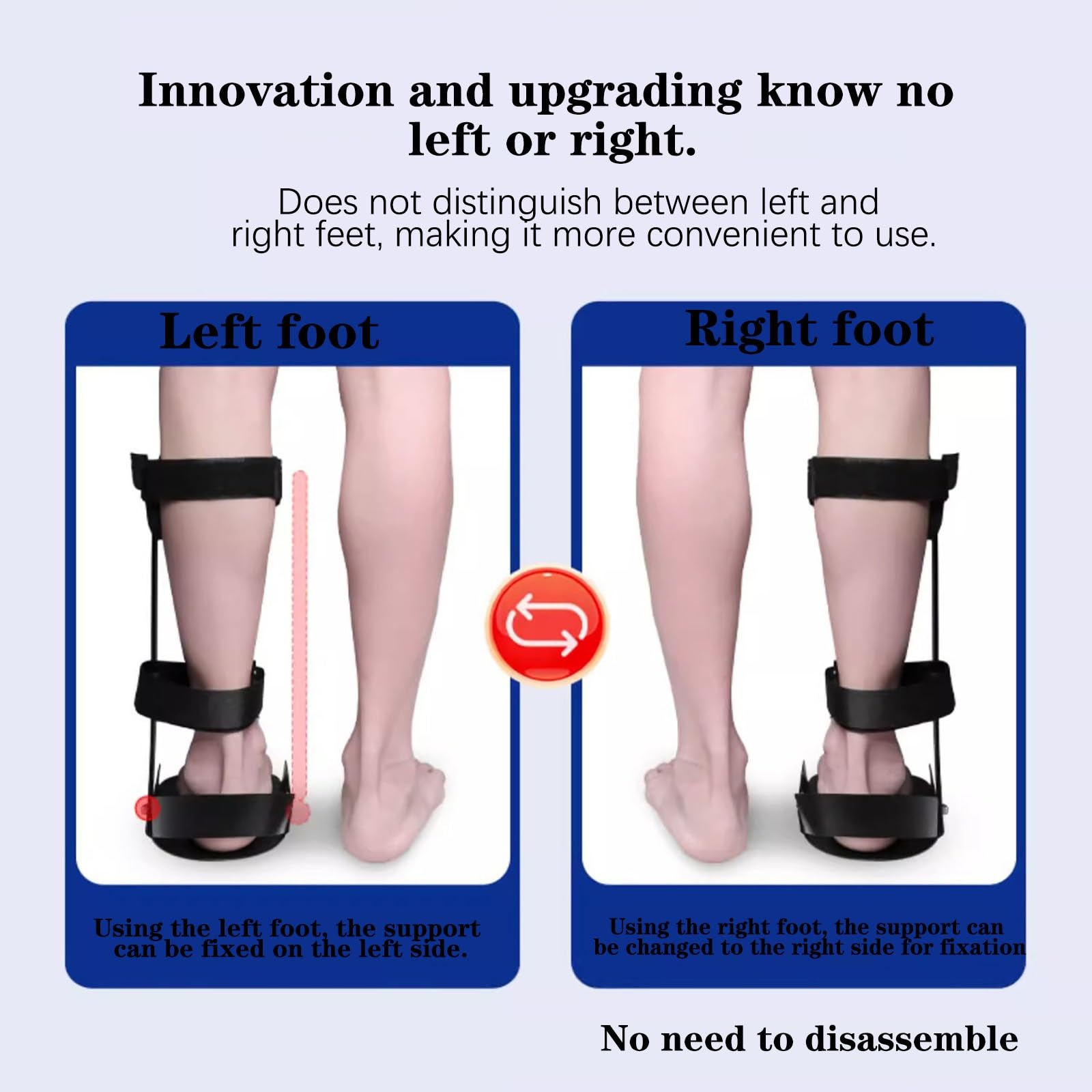 Férula nocturna posterior con pedal fijo, acolchada, plantar, inmovilizador de 90 grados, ajustable, for espolón calcáneo y alivio del pie, estiramiento, bota for tendón de Aquiles for hombres