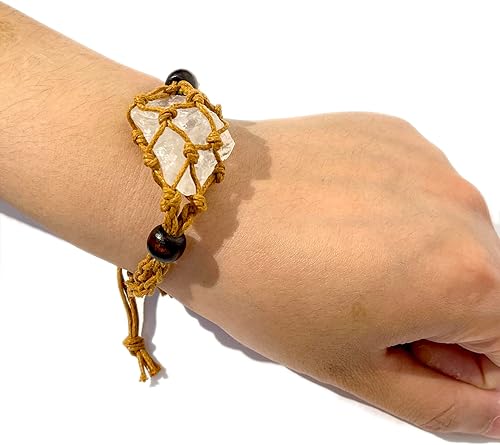 Miniatura 7 de 6 piezas de collar de cristal vacío grande pulsera llavero soporte jaula cordón hecho a mano, joyería de encanto