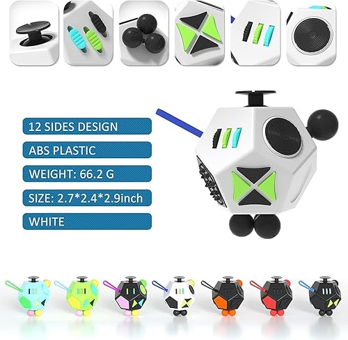 Miniatura 8 de Fidget Dodecagon12Fidget lateral Toy CubeAlivia El Estrés Y La Ansiedad anti la depresión cubeta para niños y adultos con hiperactividades Add OCD